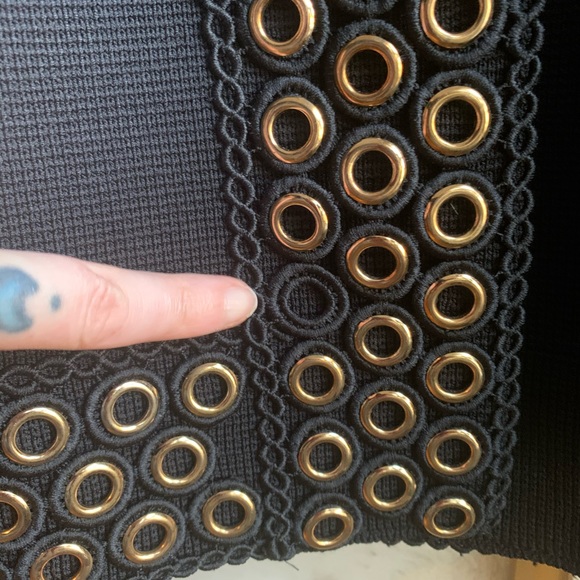 Maje Music Cropped Black Grommet Cardigan NWT - Picture 6 of 14